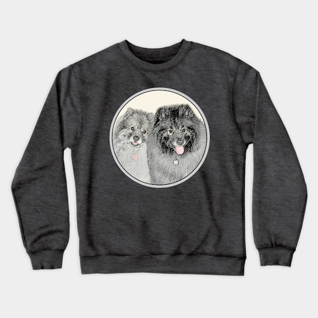 Keeshond Mom and Son Crewneck Sweatshirt by Alpen Designs